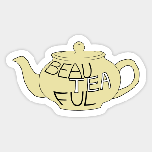 Yellow teapot Sticker